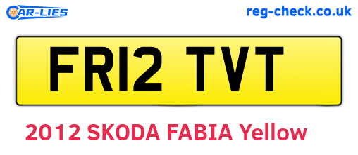 FR12TVT are the vehicle registration plates.