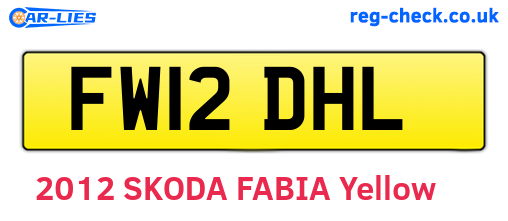 FW12DHL are the vehicle registration plates.