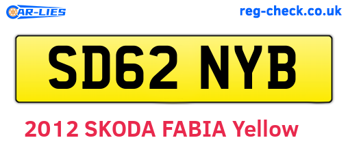 SD62NYB are the vehicle registration plates.
