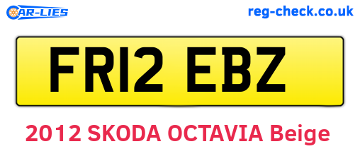 FR12EBZ are the vehicle registration plates.