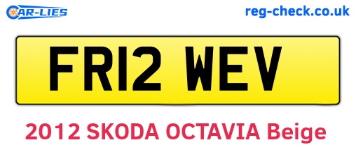 FR12WEV are the vehicle registration plates.