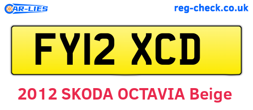 FY12XCD are the vehicle registration plates.