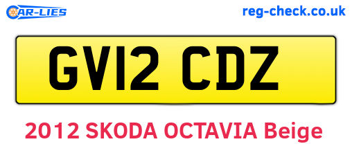 GV12CDZ are the vehicle registration plates.