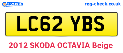 LC62YBS are the vehicle registration plates.