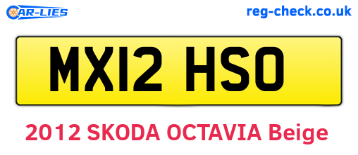 MX12HSO are the vehicle registration plates.