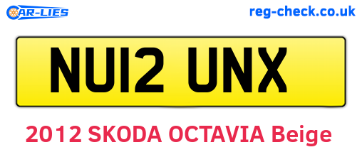 NU12UNX are the vehicle registration plates.