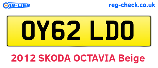 OY62LDO are the vehicle registration plates.