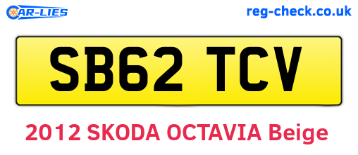 SB62TCV are the vehicle registration plates.
