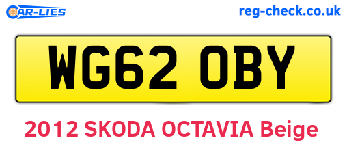 WG62OBY are the vehicle registration plates.