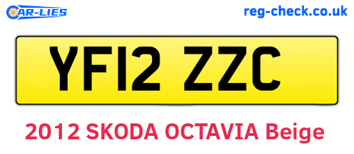 YF12ZZC are the vehicle registration plates.