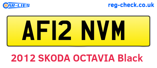 AF12NVM are the vehicle registration plates.