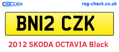 BN12CZK are the vehicle registration plates.