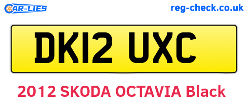 DK12UXC are the vehicle registration plates.