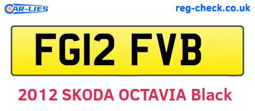 FG12FVB are the vehicle registration plates.