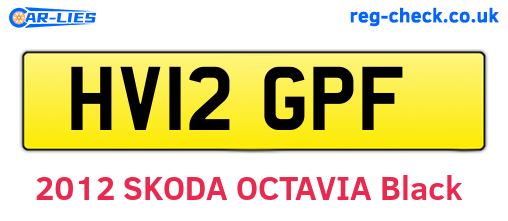 HV12GPF are the vehicle registration plates.