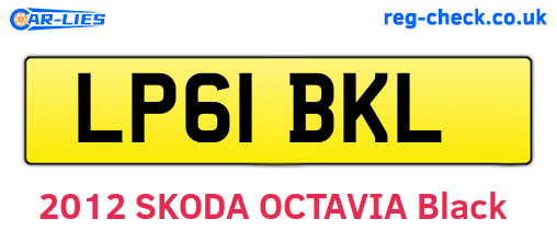 LP61BKL are the vehicle registration plates.