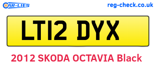 LT12DYX are the vehicle registration plates.