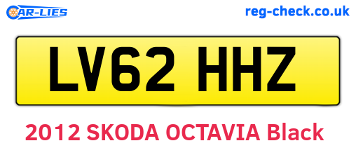 LV62HHZ are the vehicle registration plates.
