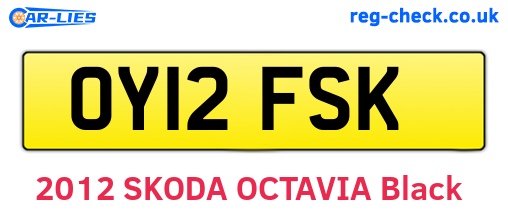OY12FSK are the vehicle registration plates.