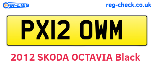 PX12OWM are the vehicle registration plates.
