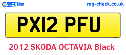 PX12PFU are the vehicle registration plates.