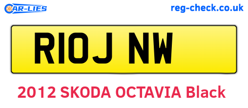 R10JNW are the vehicle registration plates.
