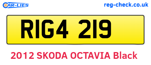 RIG4219 are the vehicle registration plates.