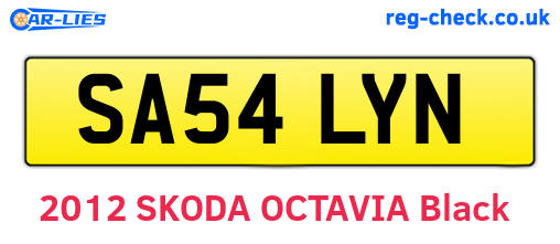 SA54LYN are the vehicle registration plates.