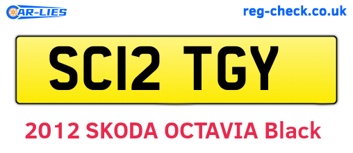 SC12TGY are the vehicle registration plates.