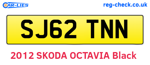 SJ62TNN are the vehicle registration plates.