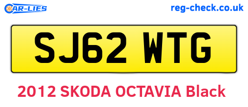 SJ62WTG are the vehicle registration plates.
