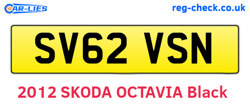 SV62VSN are the vehicle registration plates.