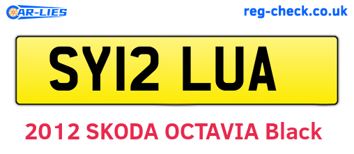 SY12LUA are the vehicle registration plates.