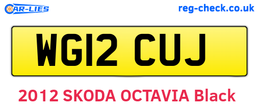 WG12CUJ are the vehicle registration plates.