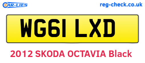 WG61LXD are the vehicle registration plates.