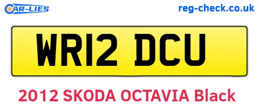 WR12DCU are the vehicle registration plates.
