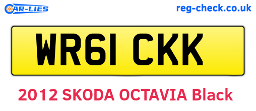 WR61CKK are the vehicle registration plates.