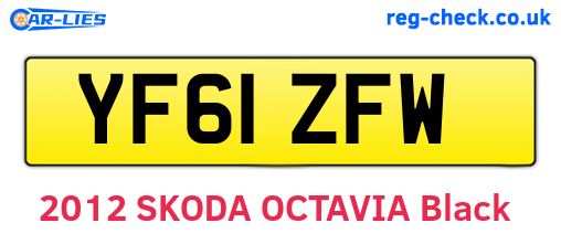 YF61ZFW are the vehicle registration plates.