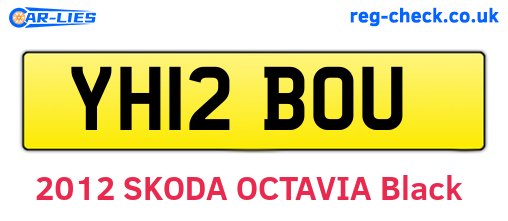 YH12BOU are the vehicle registration plates.