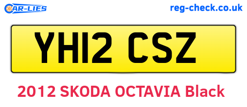 YH12CSZ are the vehicle registration plates.