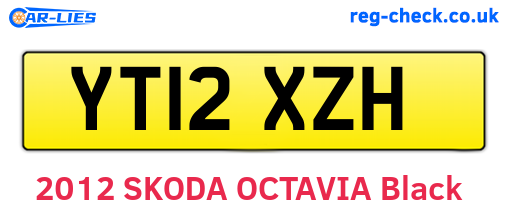 YT12XZH are the vehicle registration plates.