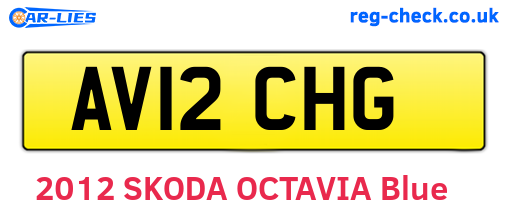AV12CHG are the vehicle registration plates.