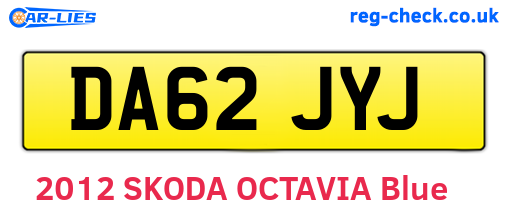 DA62JYJ are the vehicle registration plates.