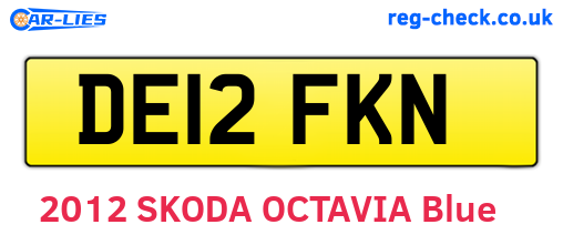 DE12FKN are the vehicle registration plates.