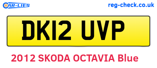 DK12UVP are the vehicle registration plates.