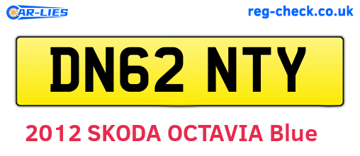 DN62NTY are the vehicle registration plates.