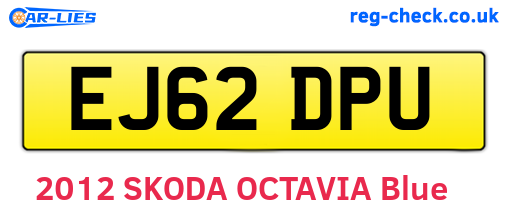 EJ62DPU are the vehicle registration plates.