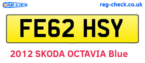 FE62HSY are the vehicle registration plates.