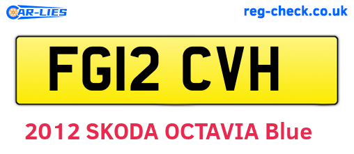 FG12CVH are the vehicle registration plates.