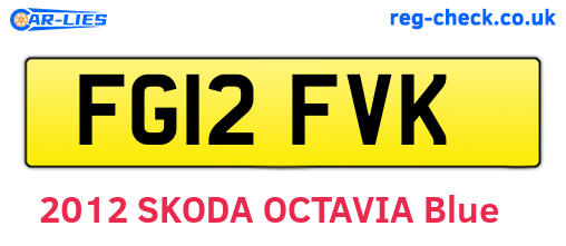FG12FVK are the vehicle registration plates.